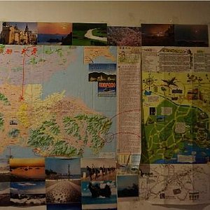 墙壁上的大连地图