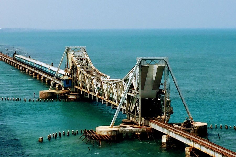 Pamban bridge image