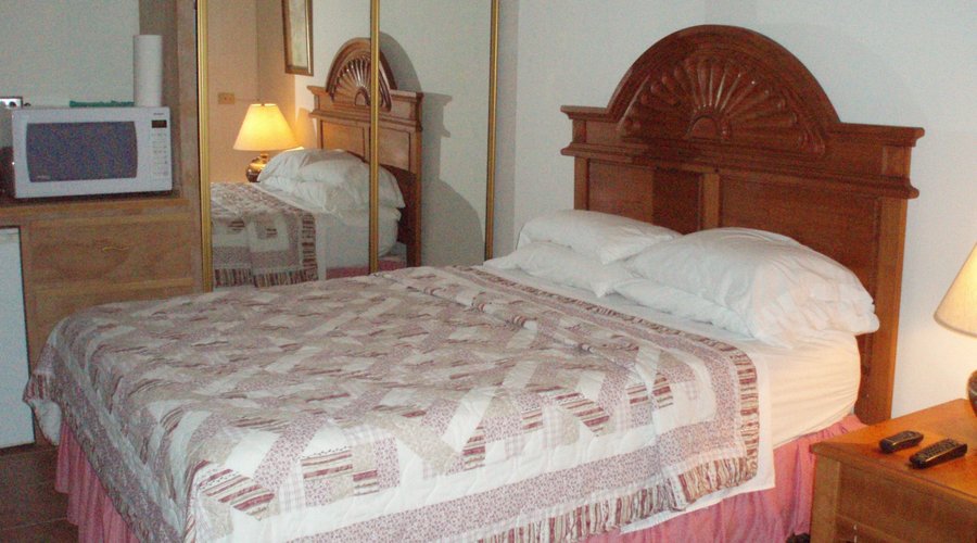 The bed, of course.