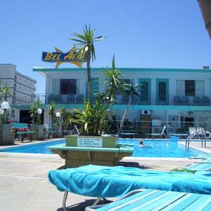 The pool area