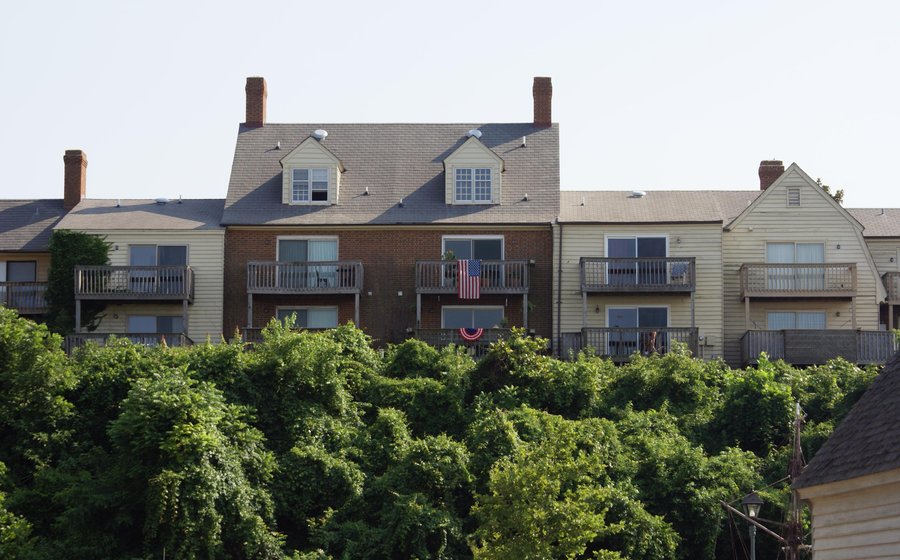 view of the B & B from Yorktown Beach