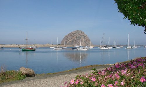 morro rock early morning