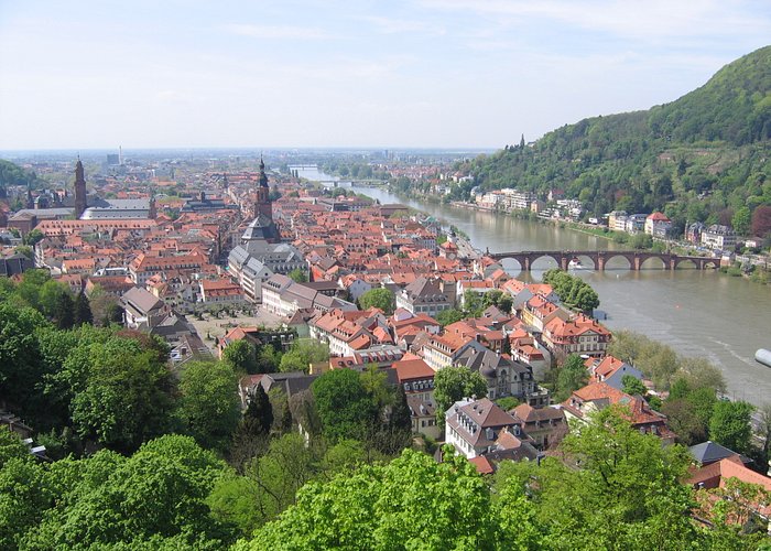 Old part of Heidelberg from Scheffel Terrace.
