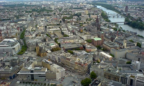 View from Maintower - Hauptwache to Römer