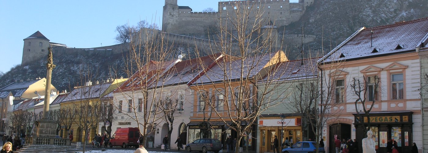 Trencin Castle, view from the Main Square