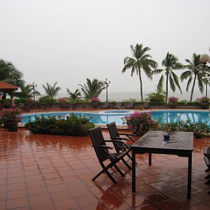 View from the pool area