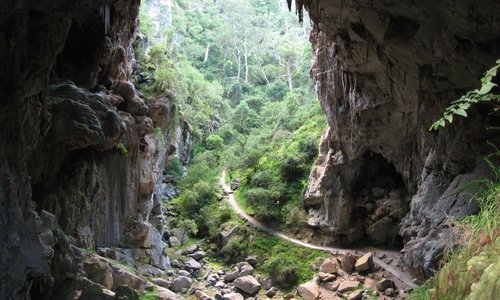 Open cave on the self-guided tour