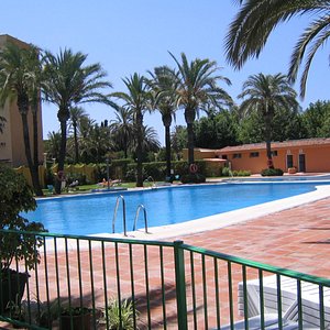 Pool area at Camping Marbella Playa