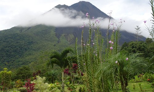 View of Arenal Volcano from Los Logos Hotel