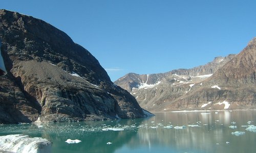 The end of the furthest fjord we got to, looking out towards to Arctic ocean