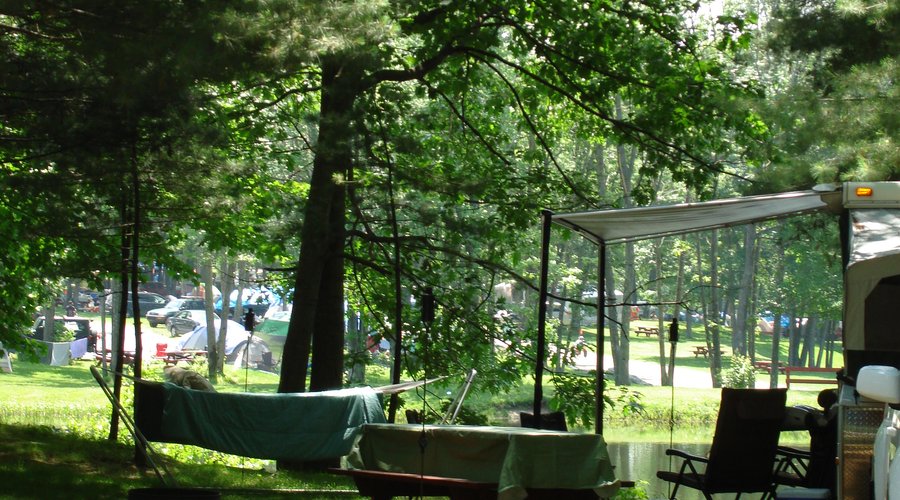 view of campsite/pond across street