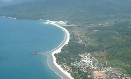 Aerial view of tokeh beach