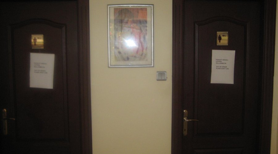 reception toilets that were always not working!