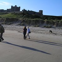 The castle adds drama to the natural beauty.