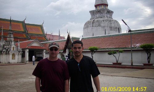 Me and a friend at the temple again