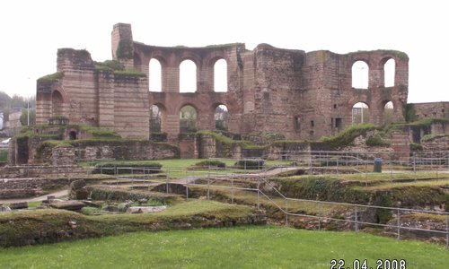 View across the baths