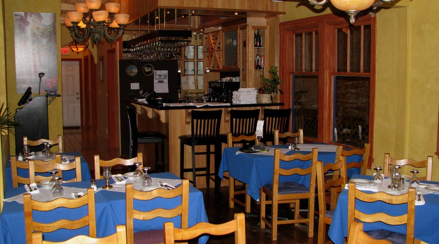 Part of the interior dining area