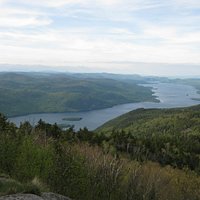 The view of Lake George from the top of Black Mountain