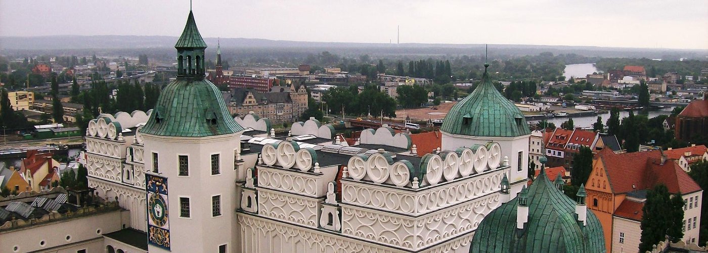 View from tower over castle