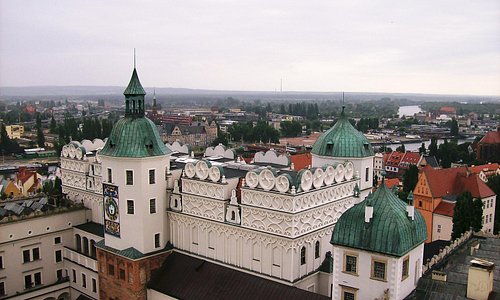 View from tower over castle