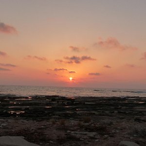 Sunset over the Mediterranean at Hofit Shavei Zion