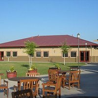 A separate, banquet building in the background