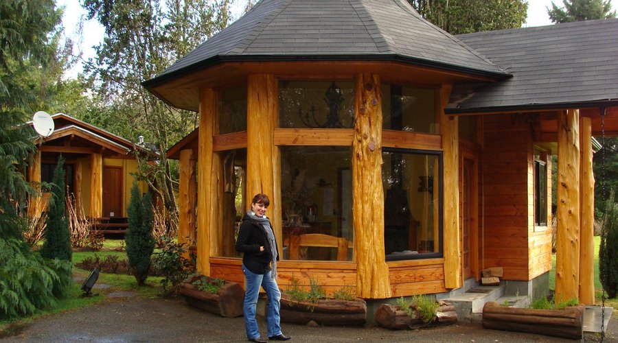 Outside the Reception and our Cabin