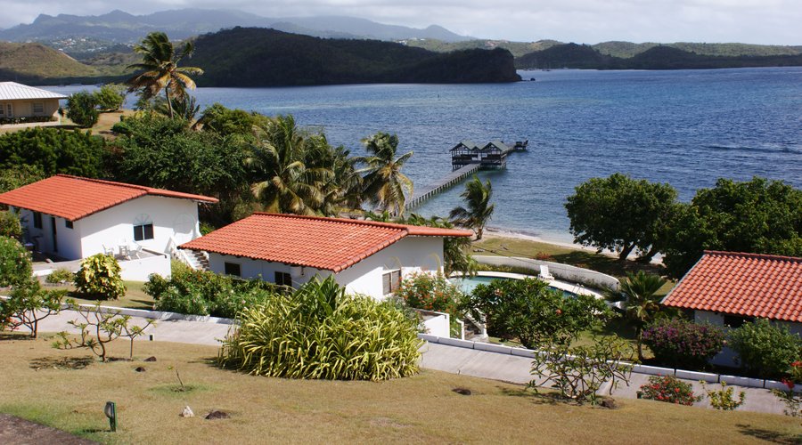 Cottages 5 and 4 (L to R) and the jetty