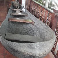 dugout canoe from a palm tree