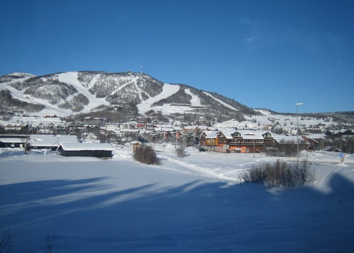 One of the two mountains to ski