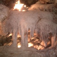 xerri's groto Stalagmites from the ceiling and floor