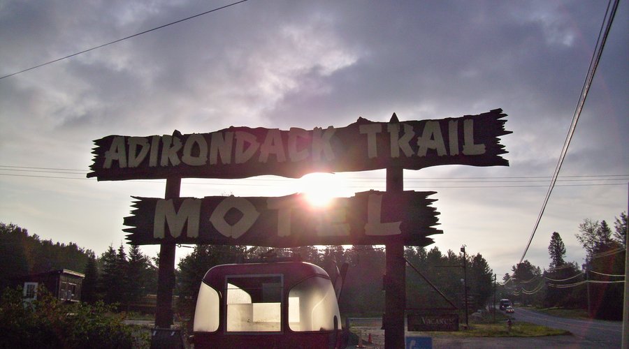 Sign outside the motel