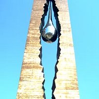 Close-up of Teardrop Monument