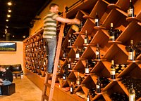 Wall of Wine at Winery Collective with over 100 Boutique Wines from California