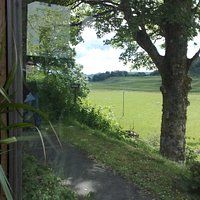 View down the glen from the cafe