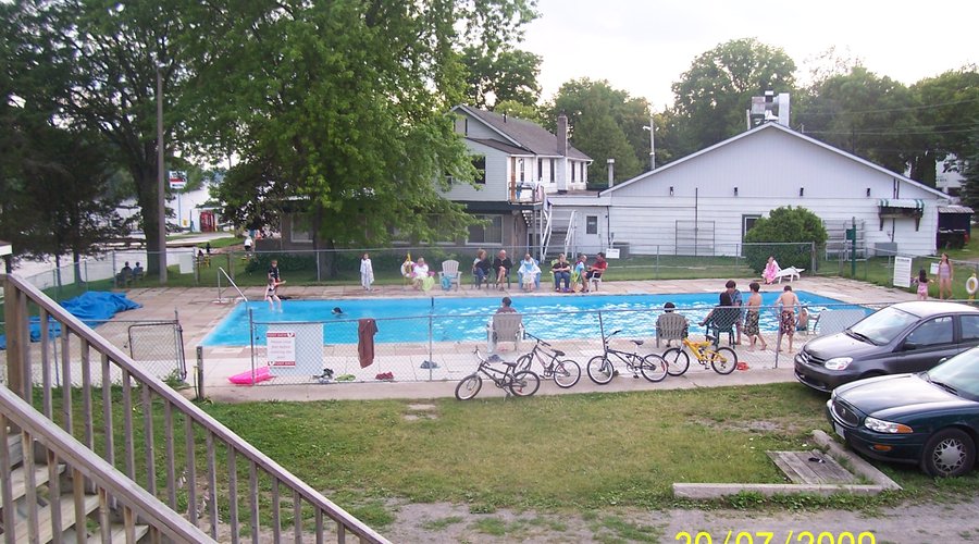 the pool in front or our cabin