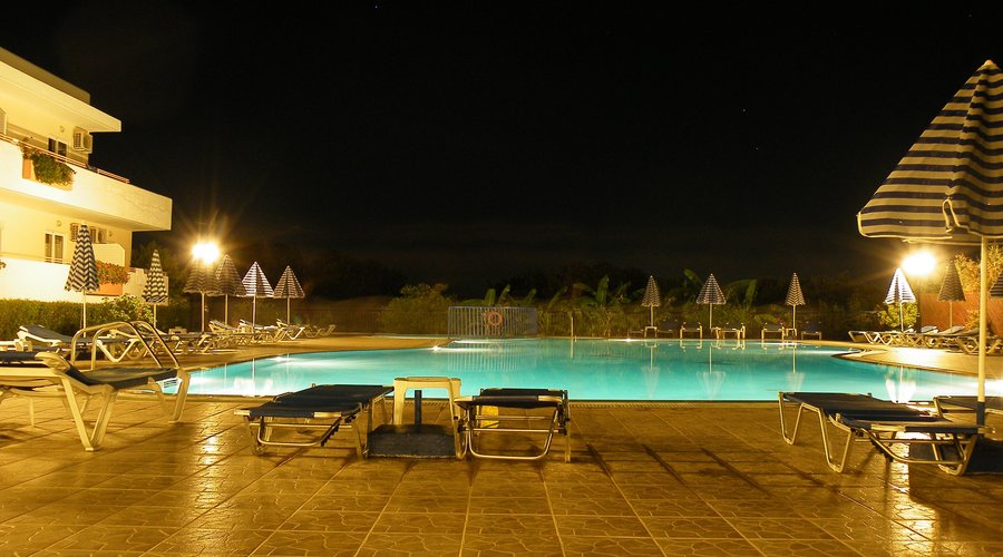 The pool by night