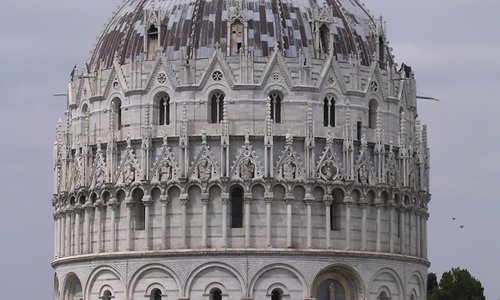Baptistry building in Pisa