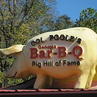Col. Pooles Pig Hall Of Fame - pig on roof, Ellijay GA