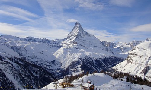 the Matterhorn from Sunnegga paradise (winter)