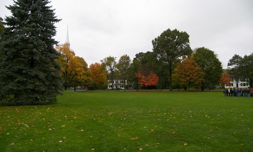 Lexington Green looking toward Harrington's home