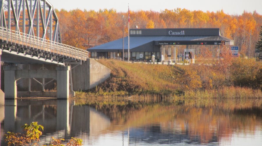 Looking across at Canada Welcome Ctr