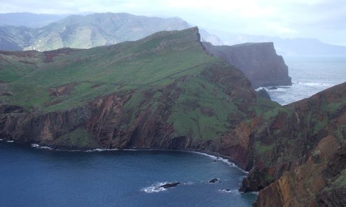 View of one of the bays on the south side with a view looking east to west