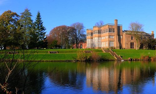 Astley Hall from the lake.