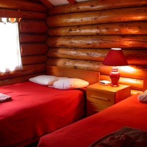 Log Cabins with views of Perrault Lake
