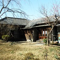郷土資料館の裏庭