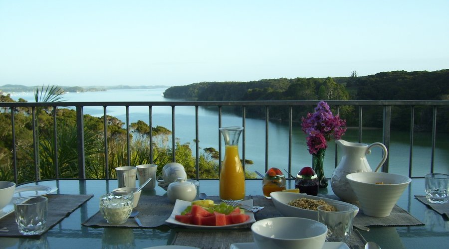 Enjoy breakfast on the deck