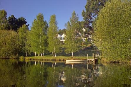 Waterfront Rooms from accross Lake Daylesford