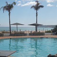 Swimming pool on the beach