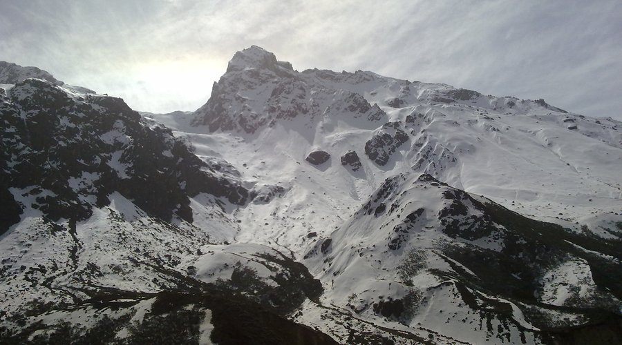 Snow capped peaks on the way to Zero Point